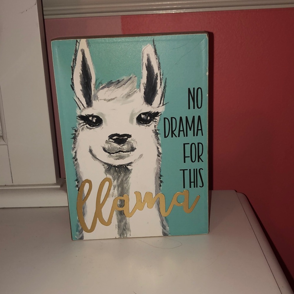 💗🥺💖No drama llama wooden Picture💗